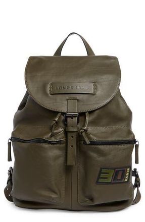 Longchamp Signature 3D Leather Backpack in Terra at Nordstrom Rack