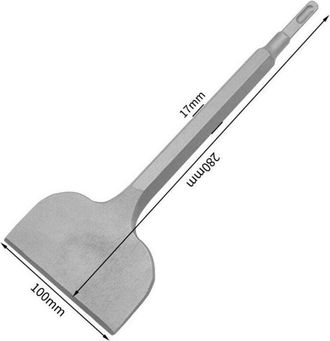 OEM Cincel De Alba&ntilde;il, Cincel Plano De 17 X 100 X 280 Mm, Ideal Para Quitar Hormig&oacute;n Y Mamposter&iacute;a, Punta Cuadrada Extra Endurecida Sds, Cincelado Con Mar