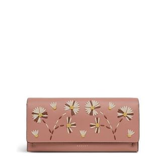 Radley London Picton Place - Floral Large Flapover Wallet in Carnation at Nordstrom