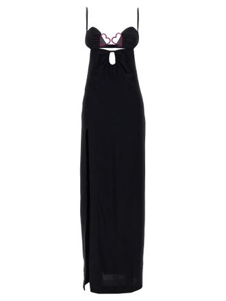 Nensi Dojaka Womens Heart Bra Long Dress