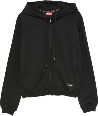 Diesel Zip-through Sweatshirt - Dames - Vesten met rits - Zwart - XS - Hoodies & sweatvesten