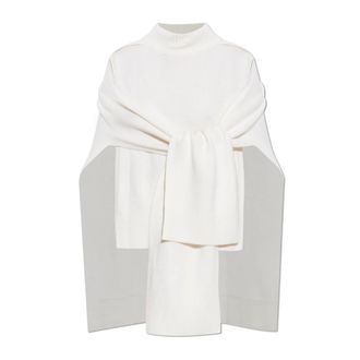 Lisa Yang Cashmere Knitwear, female, Beige, Size: ONE SIZE Simoni Poncho