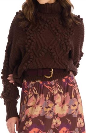 Allison New York Daphne Sweater In Espresso