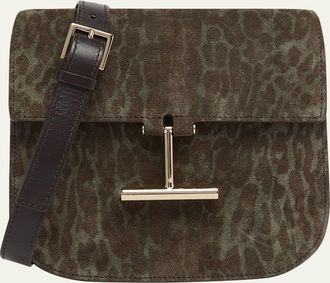 Tom Ford Tara Mini Crossbody Bag in Ocelot-Printed Suede