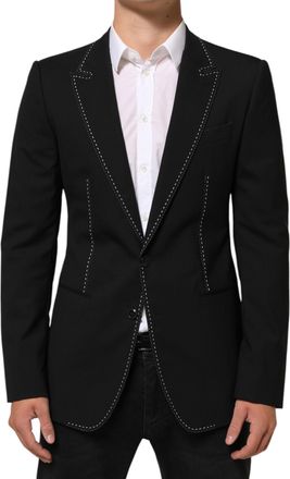 Dolce & Gabbana Black SICILIA 2 Buttons Suit Jacket Mens Blazer