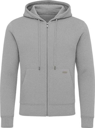 Paolo Pecora 16-Gauge Wollen Hoodie - Heren - Vesten met rits - Grijs - M - Wol - Hoodies & sweatvesten
