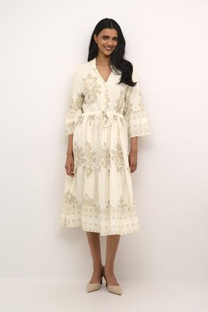 Cream Jurk Feminine beige