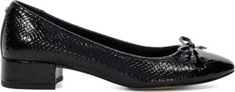 Dune London Hollies Pumps WomensB Black Leather Slip On Block Heels ZOGG3174