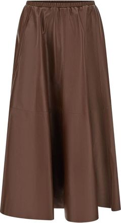 Alberta Ferretti Gonne in pelle - - Skirts - Donna - Marrone - S