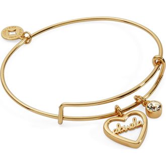 Alex and Ani Abuela Mother of Pearl Heart Bangle Bracelet Duo in Gold at Nordstrom