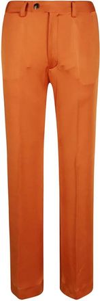 Marni Slim-fit broek - Dames - Slim Fit Broeken - Oranje - S - Leer - Broeken