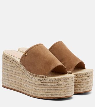 Gianvito Rossi Suede espadrille wedges