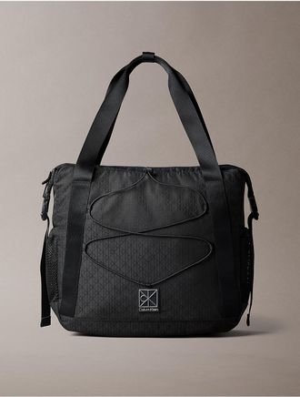 Calvin Klein Mens Utility Emblem Logo Tote Bag - Black