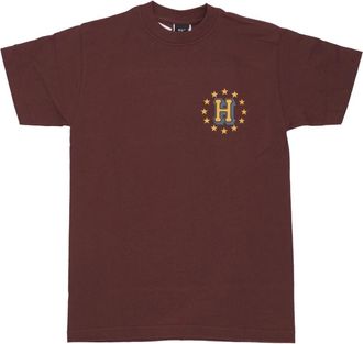 HUF Galactische Stapel Tee Aubergine Heren T-shirt - Heren - T-shirts - Paars - S - Katoen - Tops