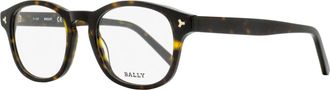 Bally Mens Rectangular Eyeglasses BY5019 052 Dark Havana 50mm