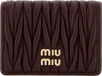 Miu Miu Portacarte matelass&eacute; - Rosso