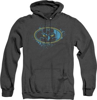 Gildan Batman Eyes In The Darkness Adult Heather Hoodie / Hooded Sweatshirt