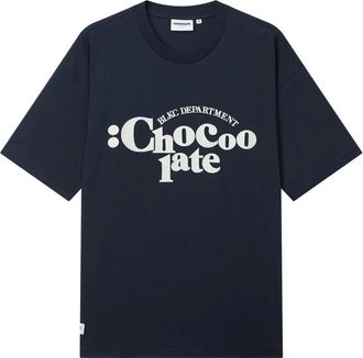 Chocoolate logo-print T-shirt - men - Cotton - L - Blue