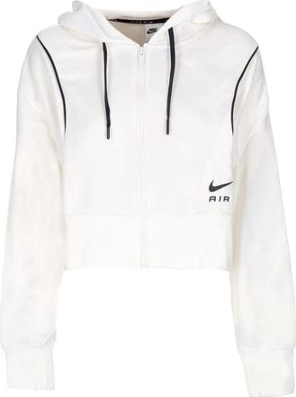 Nike Air Fleece Full-Zip Hoodie - Dames - Sportshirts - Wit - L - Katoen - Fitness