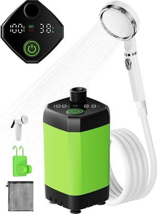 No Brand Ducha Port&aacute;til Para Camping De 6000 Mah Con Bomba, Indicador De Temperatura, Recargable Por Usb, Ducha Silenciosa Para Exteriores