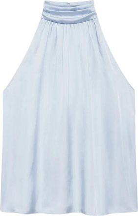 Anine Bing Marie Top - Dames - Tops zonder mouwen - Blauw - S - Rayon - Tops