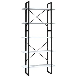 vidaXL Vidaxl - Estanter&iacute;a 5 Niveles Madera De Ingenier&iacute;a Blanca 80x30x175 Cm