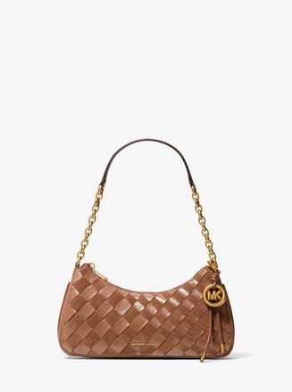 Michael Kors Nolita Medium Hand-Woven Leather Chain Pochette