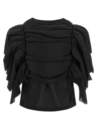 Comme Des Gar&ccedil;ons Ruffled Architectural Blouse - Black