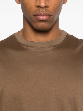 Kiton Crew-Neck Cotton T-Shirt - Brown