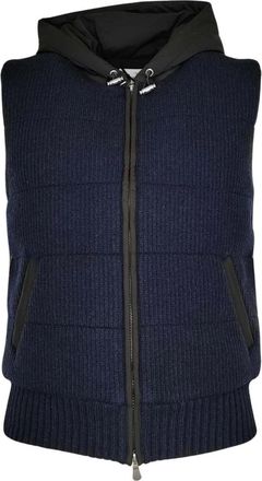 Gran Sasso Mouwloos Jack Model 78134/25071 - Heren - Bodywarmers - Blauw - M - Wol - Jassen