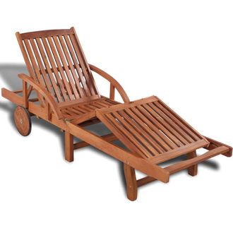 vidaXL Tumbona De Madera Maciza De Acacia Vidaxl