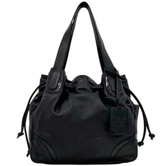 Loewe Black Leather Tote Bag (Pre-Owned)