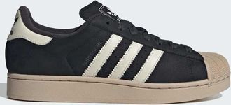 adidas Originals Superstar II sneakers nere e bianche con suola beige-Nero
