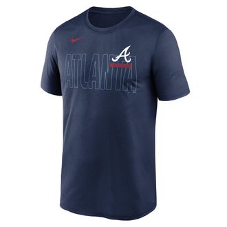 Nike Atlanta Braves Knockout Team Legend Nike Mens Dri-FIT MLB T-Shirt in Blue | NKGK44BAW-HMW