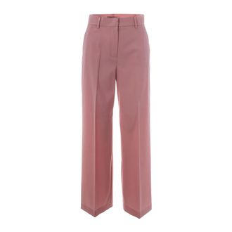 Max Mara Wide Trousers, female, Pink, Size: 2XS Wide Trousers