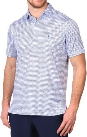 Tailorbyrd Diamond Print Performance Polo in Blue at Nordstrom Rack, Size Xx-Large
