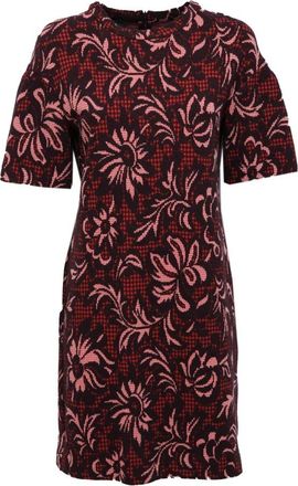 Pinko Violet | Oranje Jacquard Jurk - Dames - Korte kleedjes - Paars - S - Kleedjes