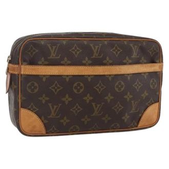 Louis Vuitton Pre-owned Clutches, female, Brown, Size: ONE SIZE Pre-owned Canvas Clutch