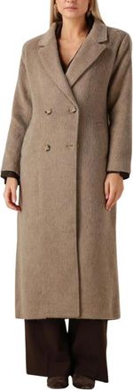 Notre-V Stijlvolle Winterjas voor Vrouwen - Dames - Mantel - Beige - S - Wol - Jassen
