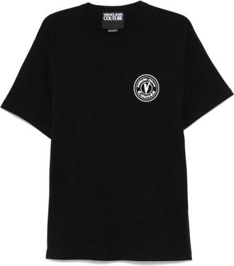 Versace Jeans Couture Zwart Crew Neck T-shirt - Heren - T-shirts - Zwart - S - Tops