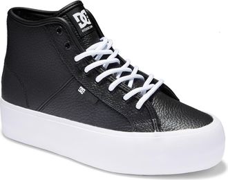 DC Sneaker DC SHOES Manual Hi Wnt, Damen, Gr. 11(43), schwarz-weiss (schwarz, wei&szlig;), Obermaterial: Synthetikmaterial / Futter: Textil / Aussensohle: Gumm