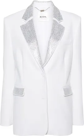 Blugirl embellished suit - women - Acetate/Polyester/Polyester/Elastane - 40 - White