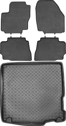 OEM Juego De Alfombrillas De Goma Para Coche Y Maletero Para Ford Mondeo Iv Estate (2007-2011)