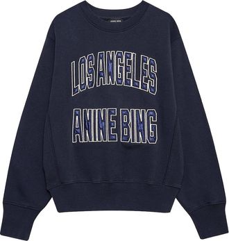 Anine Bing Harry Shrunken Sweatshirt la Vintage Black
