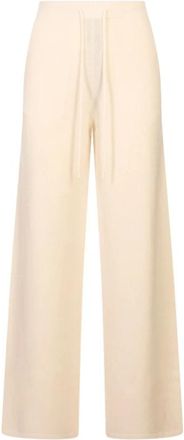 Max Mara Wide Broeken - Dames - Wijde Broeken - Beige - S - Broeken