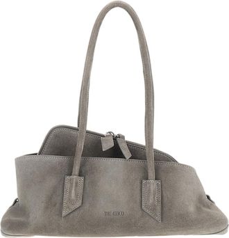 The Attico Asymmetrical Trapezoid Suede Top Handle Bag