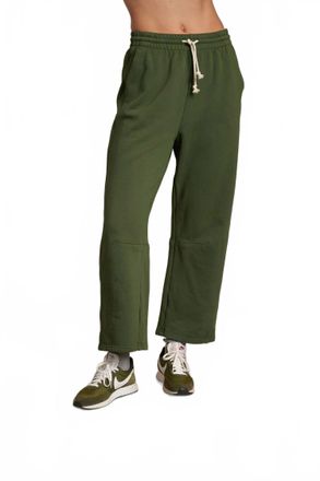 perfectwhitetee Fallon Barrel Pant In Fern Green