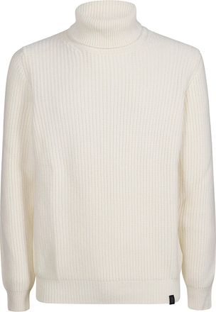 Fay Virgin Wool Ribbed Turtleneck Sweater