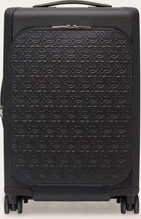 Ferragamo Men Embossed Gancini hand luggage Black