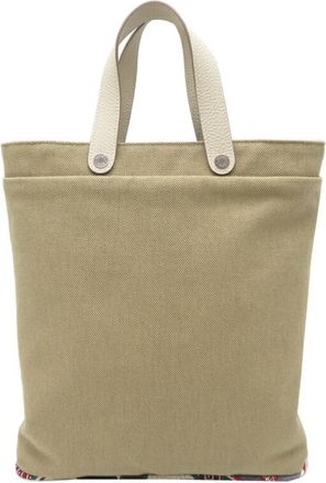 Herm&egrave;s Petit H Beige Toile H Tote Bag (Pre-Owned)